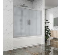 Шторка на ванну GuteWetter gwmpkb019p4 130x150 см, профиль хром матовый, стекло матовое закаленное 6 мм 4698031941407