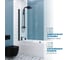 Шторка на ванну GuteWetter gwmplp61asq 65x150 см, профиль черный матовый, стекло бесцветное закаленное 8 мм 4698032464905 3