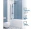 Шторка на ванну GuteWetter gwmplp61asq 75x150 см, профиль хром блестящий, стекло бесцветное закаленное 8 мм 4698032465469 2