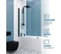 Шторка на ванну GuteWetter gwmplp61asq 60x150 см, профиль черный матовый, стекло бесцветное закаленное 8 мм 4698032464554 1