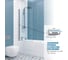 Шторка на ванну GuteWetter gwmplp61asq 65x150 см, профиль хром матовый, стекло бесцветное закаленное 8 мм 4698032464837 4