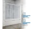 Шторка на ванну GuteWetter gwmpkb019p4 215x150 см, профиль белый матовый, стекло матовое закаленное 6 мм 4698031666607 3