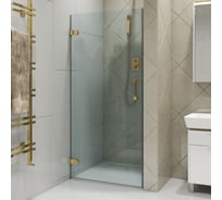 Дверь в душевую нишу GuteWetter gwmplxd001-6-07 70x190 см, профиль золотой металлик, стекло бесцветное закаленное 6 мм, открывание двери левое 4698032746728