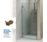 Дверь в душевую нишу GuteWetter gwmplxd001-6-07 70x190 см, профиль бронзовый, стекло бесцветное закаленное 6 мм, открывание двери левое 4698032746452 4