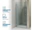 Дверь в душевую нишу GuteWetter gwmplxd001-6-07 75x190 см, профиль хром матовый, стекло бесцветное закаленное 6 мм, открывание двери левое 4698032747985 3