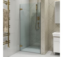 Дверь в душевую нишу GuteWetter gwmplxd001-6-07 75x190 см, профиль золотой гальванический, стекло бесцветное закаленное 6 мм, открывание двери левое 4698032747565