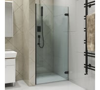 Дверь в душевую нишу GuteWetter gwmplxd001-6-07 85x190 см, профиль черный матовый, стекло бесцветное закаленное 6 мм, открывание двери правое 4698032750091