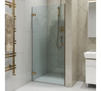 Дверь в душевую нишу GuteWetter gwmplxd001-6-07 85x190 см, профиль бронзовый, стекло бесцветное закаленное 6 мм, открывание двери левое 4698032749392
