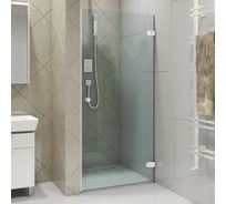 Дверь в душевую нишу GuteWetter gwmplxd001-6-07 85x190 см, профиль белый матовый, стекло бесцветное закаленное 6 мм, открывание двери правое 4698032749255