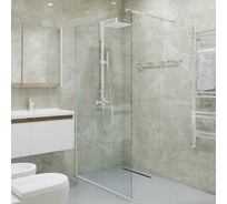 Душевая перегородка GuteWetter gwmpgl010 100x220 см, профиль белый матовый, стекло бесцветное закаленное 10 мм 4698031948659