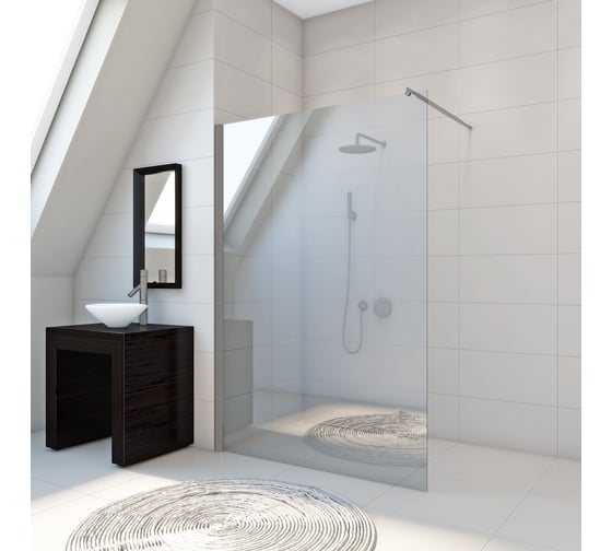 Душевая перегородка GuteWetter gwmpwa6stb 65x193 см, профиль хром матовый, стекло бесцветное закаленное 6 мм 4698031992775