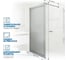 Душевая перегородка GuteWetter gwmpgl010v 80x220 см, профиль хром матовый, стекло матовое с рисунком закаленное 10 мм 4698031947843 2