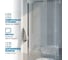 Душевая перегородка GuteWetter gwmpld61n 55x200 см, профиль хром блестящий, стекло бесцветное закаленное 8 мм 4698032438227 3