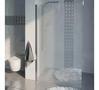Душевая перегородка GuteWetter gwmpld61n 108x200 см, профиль хром блестящий, стекло бесцветное закаленное 8 мм 4698032442002