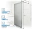 Душевая перегородка GuteWetter gwmpgl010v 85x220 см, профиль хром блестящий, стекло матовое с рисунком закаленное 10 мм 4698031948079 2