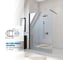 Душевая перегородка GuteWetter gwmpwa6stb 76x191 см, профиль черный матовый, стекло бесцветное закаленное 6 мм 4698031995998 3