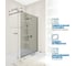 Душевая перегородка GuteWetter gwmpwa8stb 67x198 см, профиль черный матовый, стекло бесцветное закаленное 8 мм 4698032445508 2