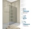 Душевая перегородка GuteWetter gwmpwa8stb 80x198 см, профиль хром матовый, стекло бесцветное закаленное 8 мм 4698032447953 1