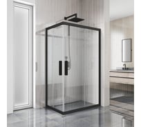 Душевой уголок GuteWetter gwmpkb019rc 90x70x200 см, профиль черный матовый, стекло бесцветное закаленное 6 мм 4698032703592