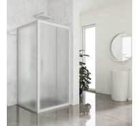 Душевой уголок GuteWetter gwmpkb019s 100x100x200 см, профиль белый матовый, стекло матовое закаленное 6 мм 4698031652297