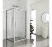 Душевой уголок GuteWetter gwmpkb019s 90x90x200 см, профиль хром матовый, стекло бесцветное закаленное 6 мм 4698031236015