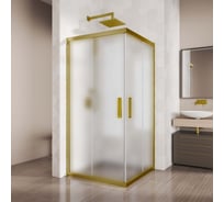 Душевой уголок GuteWetter gwmpkb019sc 70x70x200 см, профиль бронзовый, стекло матовое закаленное 6 мм 4698031176328