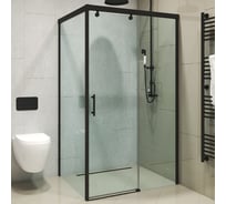 Душевой уголок GuteWetter gwmpslrc863a 100x150x200 см, профиль черный матовый, стекло бесцветное закаленное 8/6 мм 4698032800819