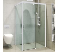 Душевой уголок GuteWetter gwmpslrc863a 100x125x200 см, профиль белый матовый, стекло бесцветное закаленное 8/6 мм 4698032799410