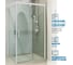 Душевой уголок GuteWetter gwmpslrc863a 105x150x200 см, профиль белый матовый, стекло бесцветное закаленное 8/6 мм 4698032803254 2