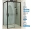 Душевой уголок GuteWetter gwmpslrc863a 80x125x200 см, профиль черный матовый, стекло бесцветное закаленное 8/6 мм 4698032789053 2