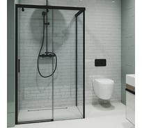 Душевой уголок GuteWetter gwmpslrc863b 75x140x200 см, профиль черный матовый, стекло бесцветное закаленное 8/6 мм 4698032816179