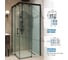 Душевой уголок GuteWetter gwmpslrc864 75x70x200 см, профиль черный матовый, стекло бесцветное закаленное 8/6 мм 4698032841133 5