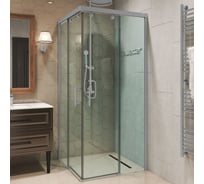 Душевой уголок GuteWetter gwmpslrc864 90x85x200 см, профиль хром матовый, стекло бесцветное закаленное 8/6 мм 4698032843250