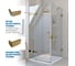 Душевой уголок GuteWetter gwmptrsq863-86 90x90x200 см, профиль золотой гальванический, стекло бесцветное закаленное 8/6 мм 4698032929282 4