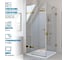 Душевой уголок GuteWetter gwmptrsq863-86 100x100x200 см, профиль золотой гальванический, стекло бесцветное закаленное 8/6 мм 4698032930967 2