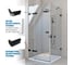 Душевой уголок GuteWetter gwmptrsq863-86 90x90x200 см, профиль черный матовый, стекло бесцветное закаленное 8/6 мм 4698032929756 4