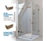 Душевой уголок GuteWetter gwmptrsq863-86 100x100x200 см, профиль бронзовый, стекло бесцветное закаленное 8/6 мм 4698032930837 4