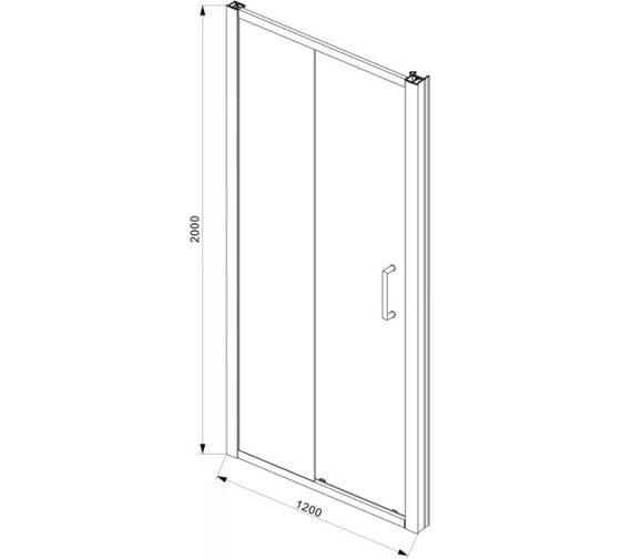 Душевая дверь Bravat Blackline BD120.4101B 00-00246502