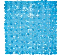 Коврик для ванны Аквалиния ПВХ, камешки, синий 5152-1