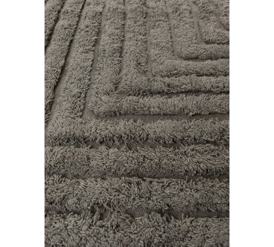 Коврик Аквалиния Прованс зигзаг с кистями, серый, 60x100 см SI-5316g-100