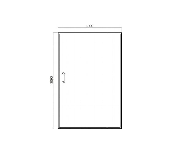 Душевая дверь Bravat Blackline 100х200 см BD100.4121B 00-00249580