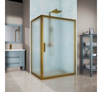 Душевой уголок GuteWetter gwmpkb019r 95x150x200 см, профиль бронзовый, стекло матовое закаленное 6 мм 4698031191147
