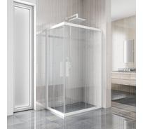 Душевой уголок GuteWetter gwmpkb019rc 115x110x200 см, профиль белый матовый, стекло бесцветное закаленное 6 мм 4698032707316