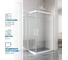 Душевой уголок GuteWetter gwmpkb019rc 115x110x200 см, профиль белый матовый, стекло бесцветное закаленное 6 мм 4698032707316 4