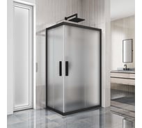 Душевой уголок GuteWetter gwmpkb019rc 115x80x200 см, профиль черный матовый, стекло матовое закаленное 6 мм 4698032706807