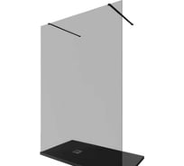 Душевая перегородка ALLEN BRAU INFINITY 2, 8мм, 1400(1390мм) тонированная, черный браш 3.21052.BBA.T 00323844
