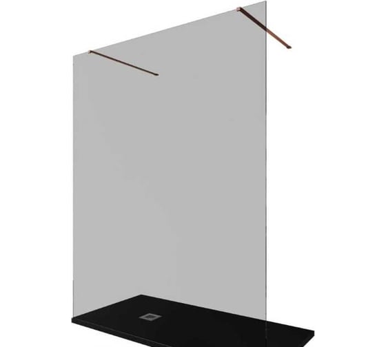 Душевая перегородка ALLEN BRAU INFINITY 2, 8мм, 1600(1590мм) тонированная, медь браш 3.21060.60.T 00323852 1