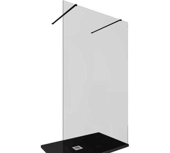 Душевая перегородка ALLEN BRAU INFINITY 2, 8мм, 1200(1190мм) тонированная, черный браш 03.21046.BBA.T 0323838