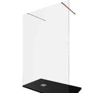 Душевая перегородка ALLEN BRAU INFINITY 2, 8мм, 1400(1390мм) прозрачная, медь браш 3.21053.60 00323845