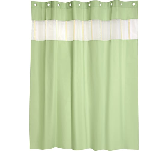 Занавеска (штора) для ванной комнаты WESS Salsa тканевая, 200x200 см, green T584-5